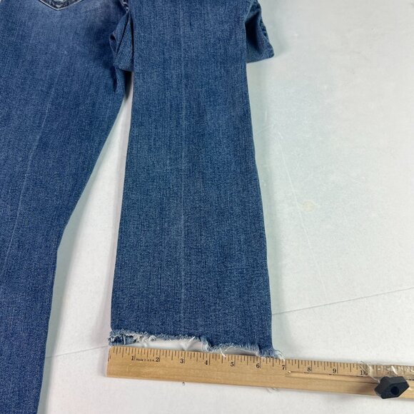 Mother Jeans Women's 26x26* Insider Crop Step Chew Blue Distressed Denim Tag 25 - Picture 10 of 15